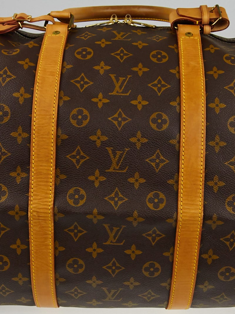 LOUIS VUITTON TopHandle bag Keepall Bandouliere 60 LV Monogram PVC Brown  Leather