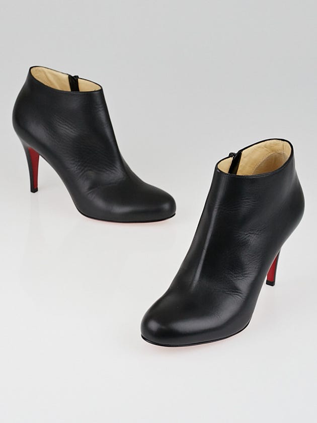 Christian Louboutin Black Leather Belle 85 Booties Size 6/36.5
