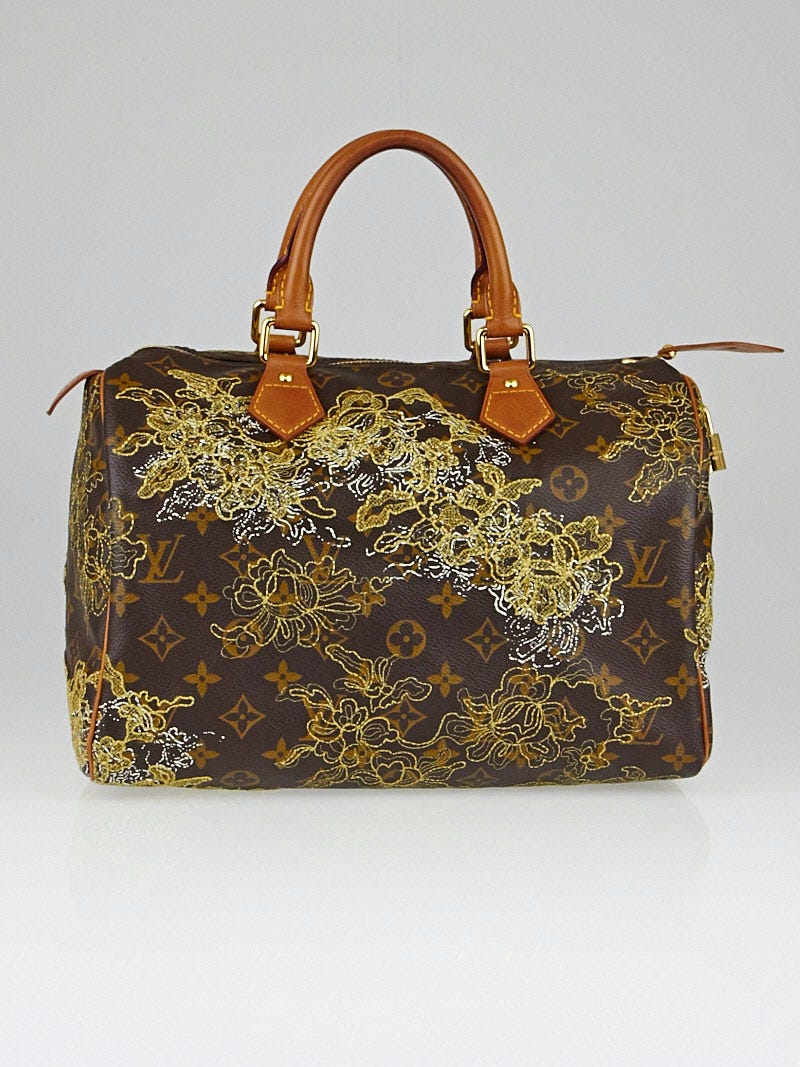 Louis Vuitton Speedy Handbag Limited Edition Monogram Dentelle 30
