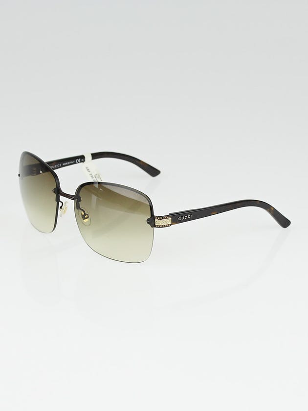 Gucci Tortoise Shell Rimless Gradient Tint Sunglasses - 2897/S