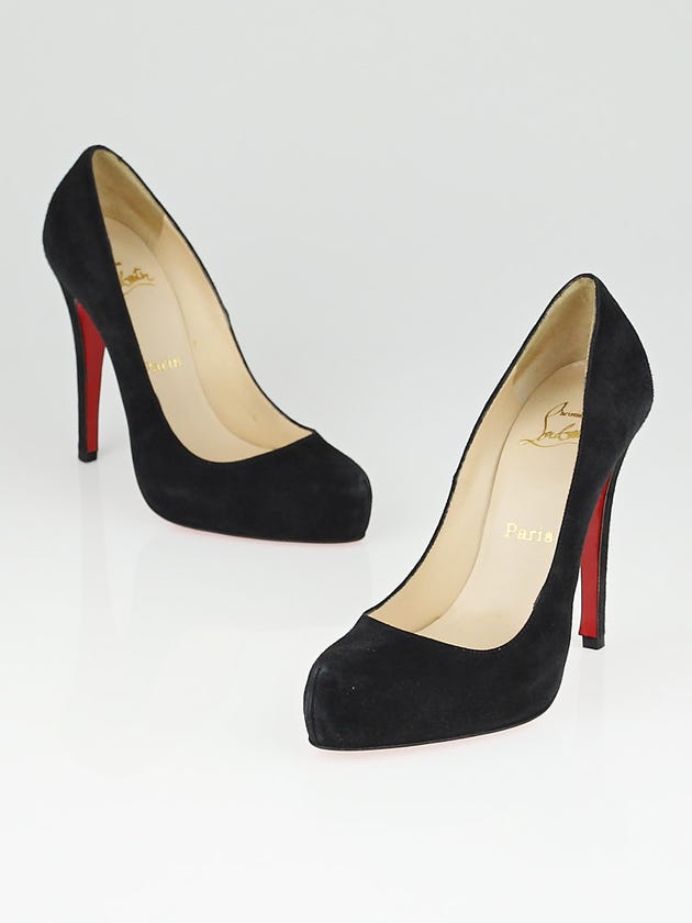 Christian Louboutin Black Suede Rolando 120 Pumps Size 6.5/37