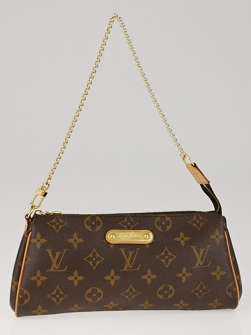 LOUIS VUITTON Pochette Eva Monogram Canvas Crossbody Bag Brown