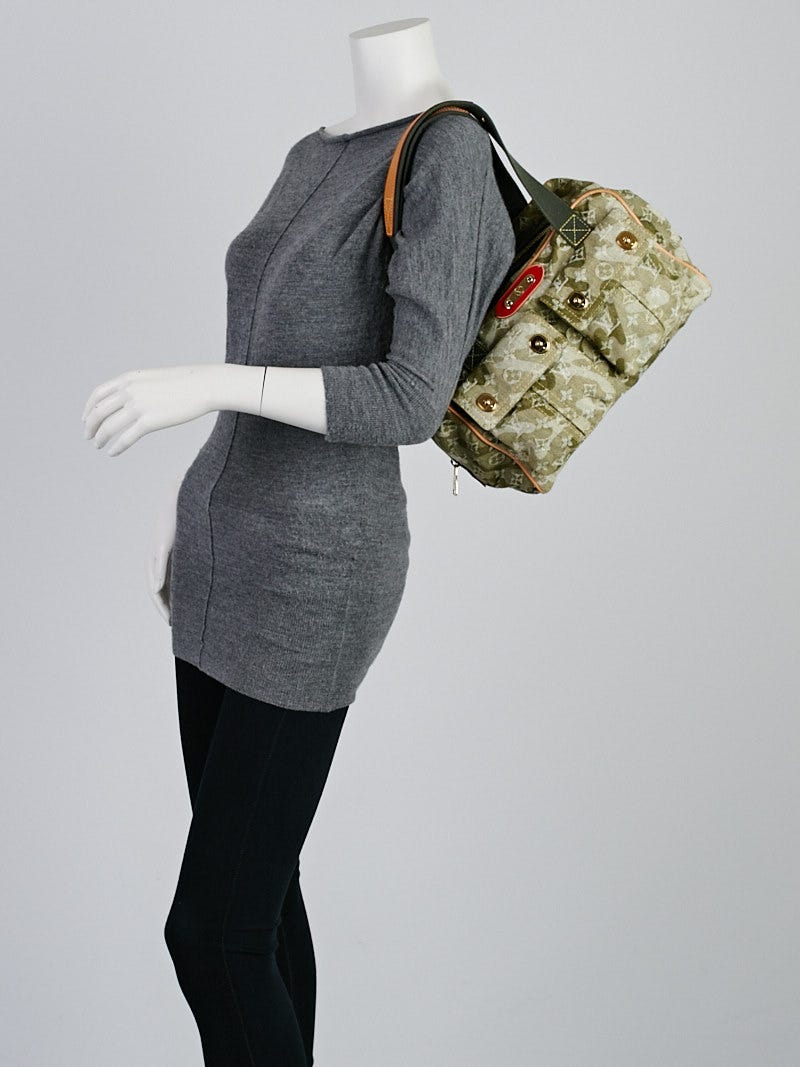 Louis Vuitton, Bags, Louis Vuitton Takashi Murakami Camouflage  Monogramouflage Jasmine Denim Tote Bag