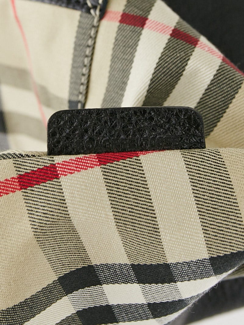 Burberry Black Grained Leather Baynard Tote Bag | Yoogi's Closet