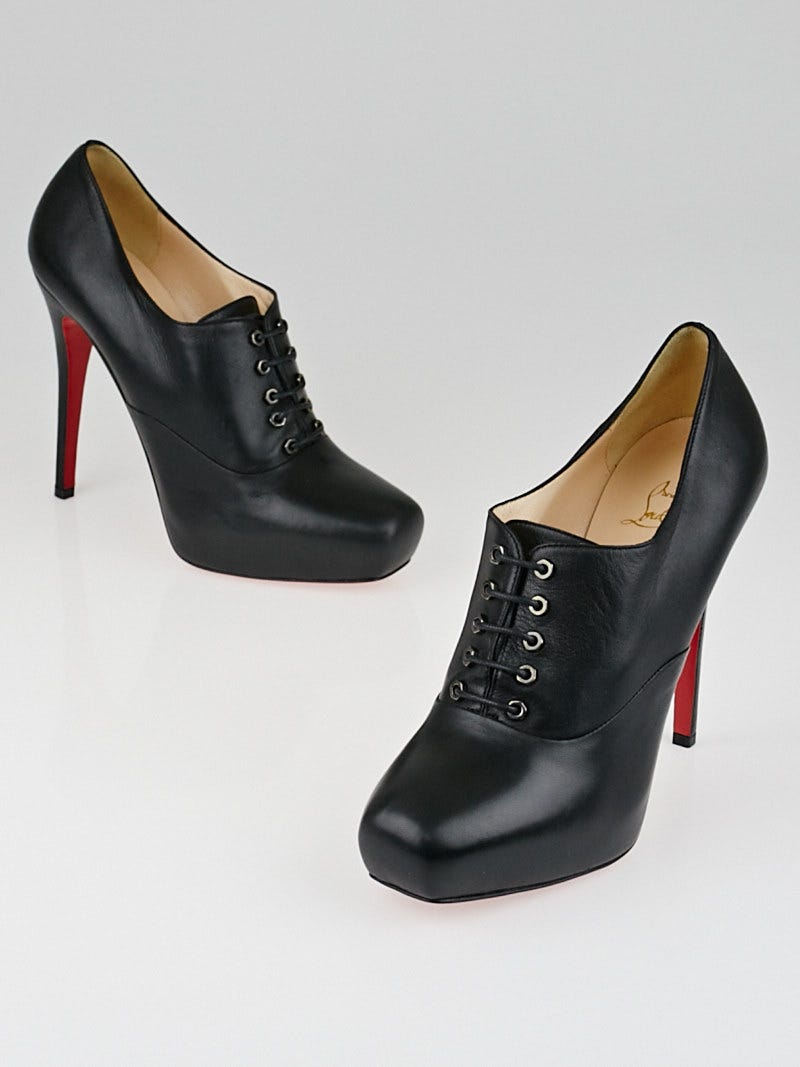 Louboutin lace up hot sale booties