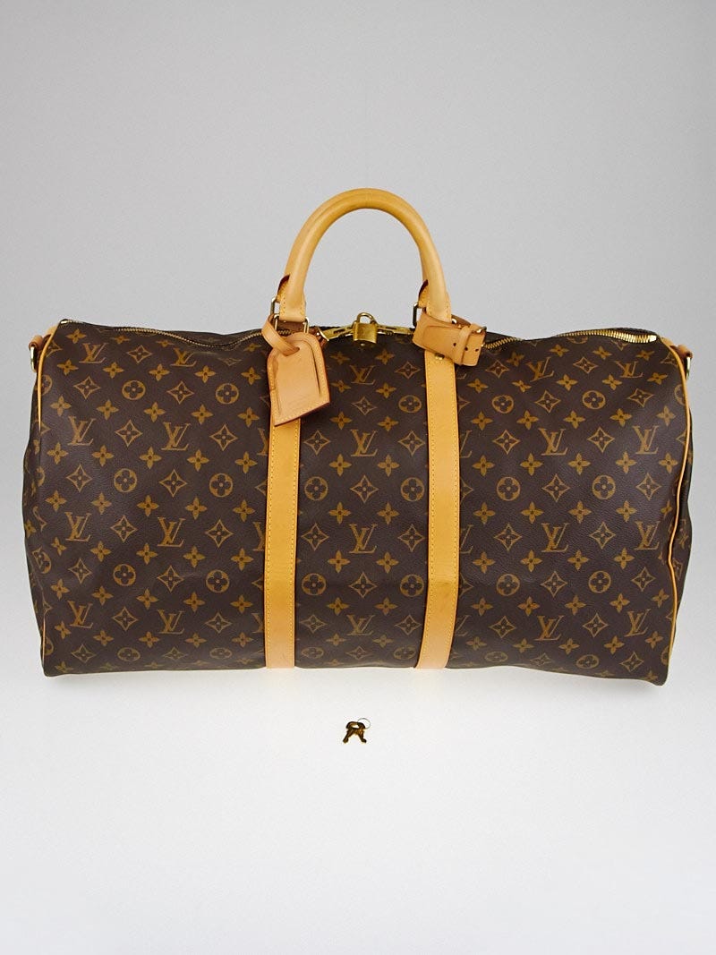 Louis Vuitton Monogram Canvas Keepall 55 Bag With Shoulder Strap - Yoogi's  Closet