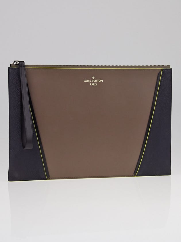 Louis Vuitton Gris Neon Veau Cachemire Leather W Pochette Bag