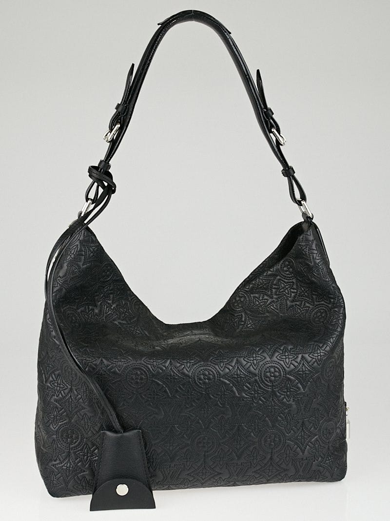 Louis Vuitton Black Monogram Antheia Leather Hobo PM Bag - Yoogi's Closet