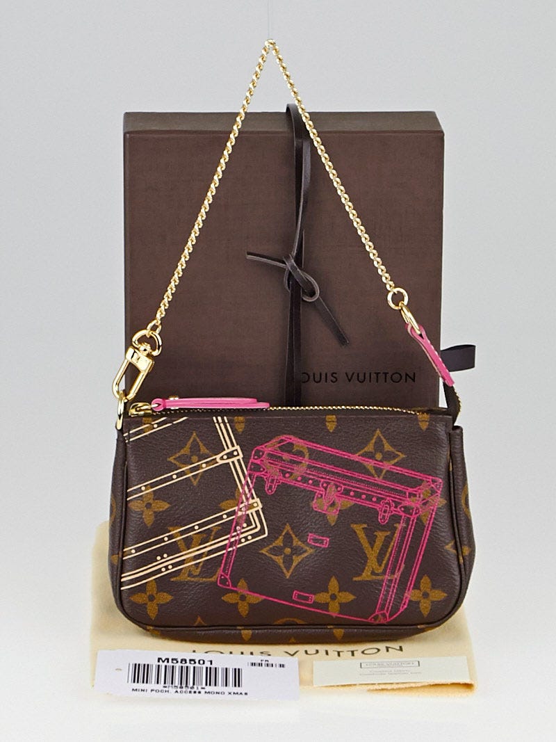 Louis Vuitton Mini Pochette Accessories Christmas Limited Edition Mono