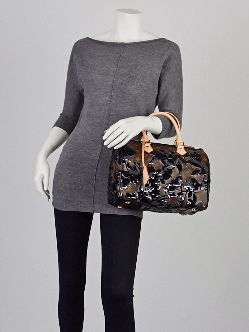 Louis Vuitton Limited Edition Fleur de Jais Speedy 30 Bag - Yoogi's Closet