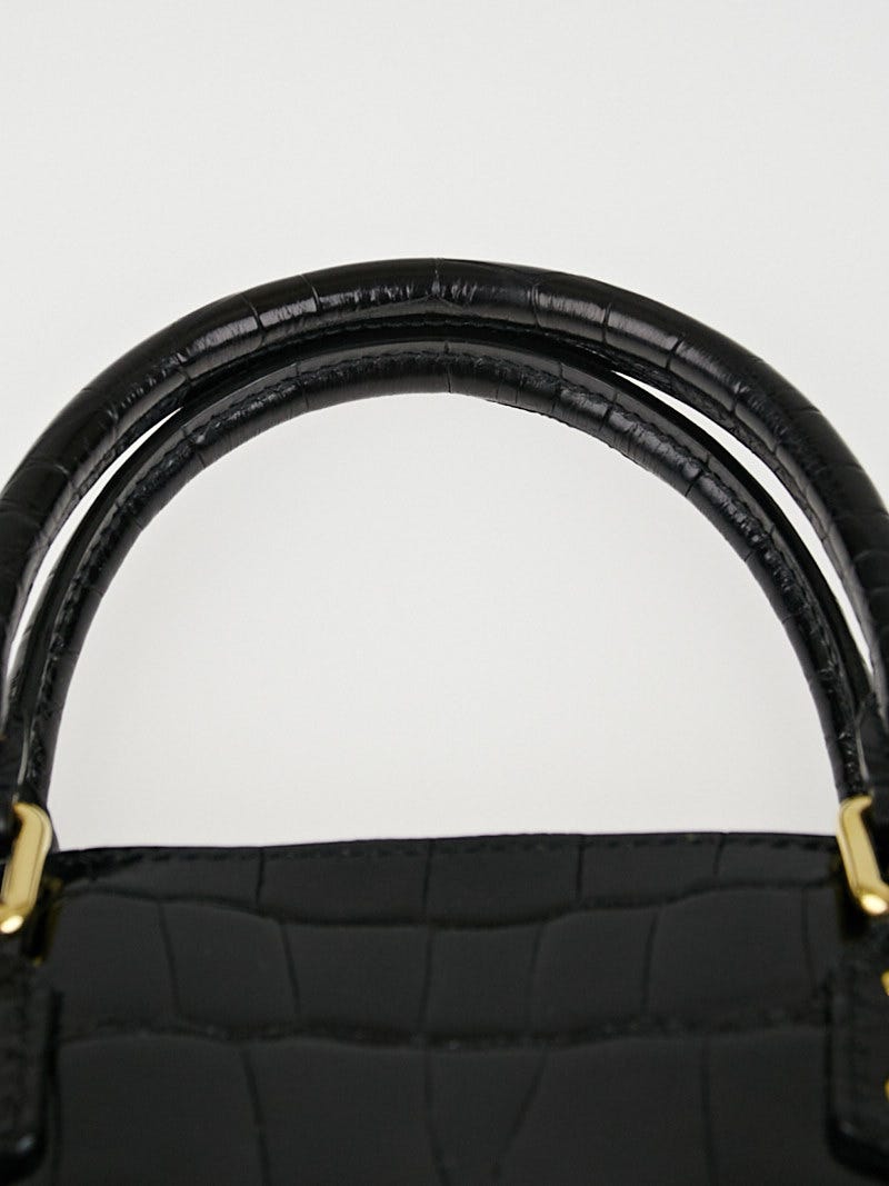Louis Vuitton Limited Edition Black Alligator Lockit MM Bag - Yoogi's Closet