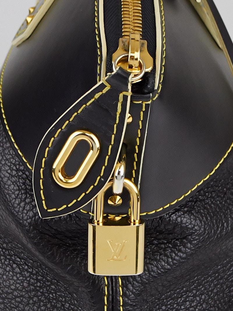 Louis Vuitton Black Suhali Leather Lockit MM Bag at 1stDibs