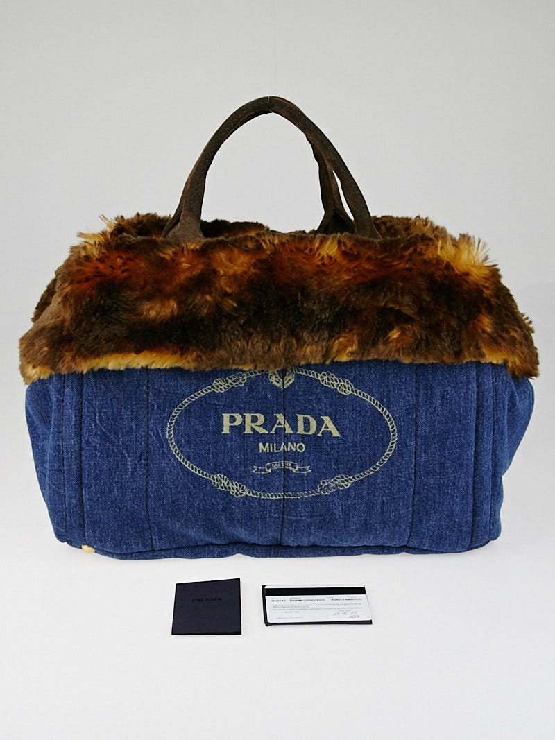 Prada Denim Shoulder Bag - Blue Shoulder Bags, Handbags - PRA876864 | The  RealReal