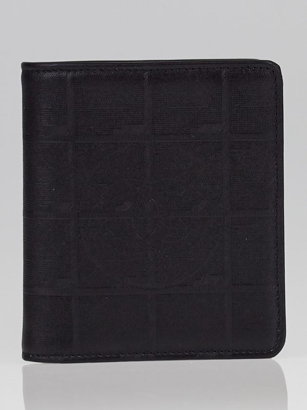 Chanel Black Coated Canvas Travel Line Compact Wallet