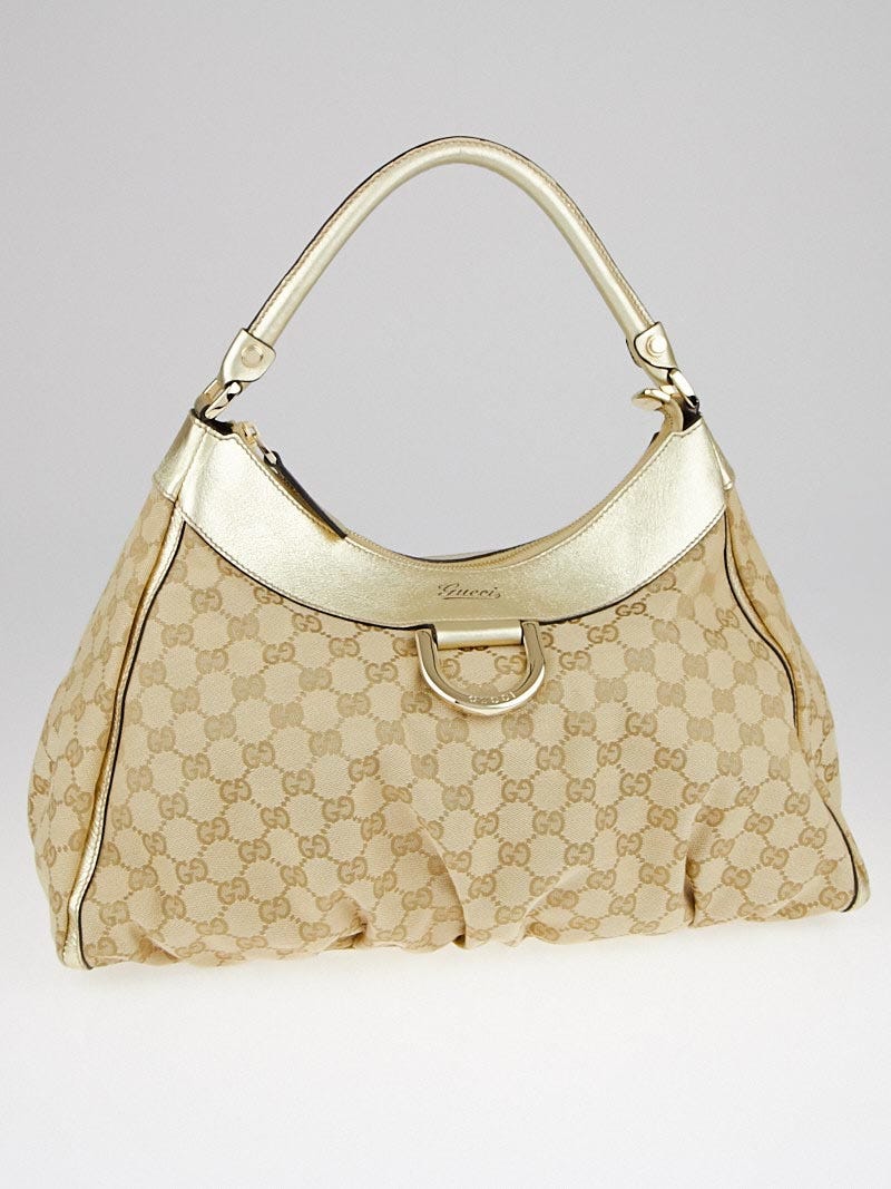 Gucci D-Ring GG Canvas Hobo Bag on SALE
