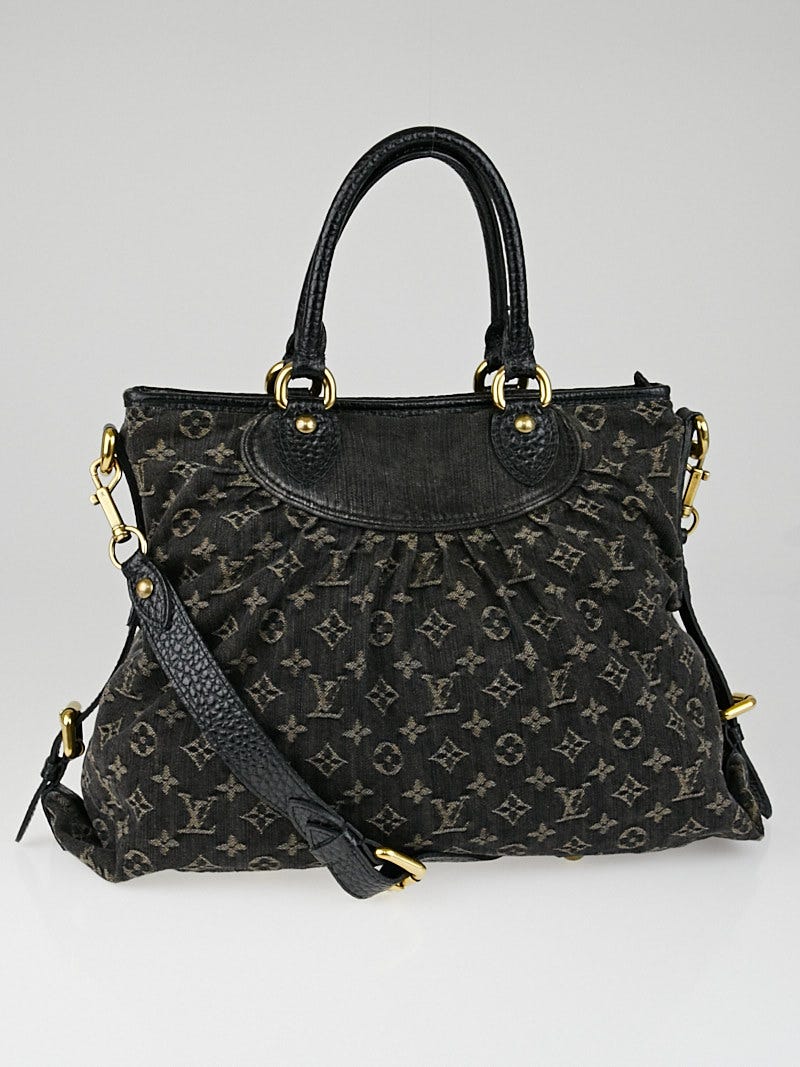 Louis Vuitton Black Denim Monogram Denim Neo Cabby MM Bag - Yoogi's Closet