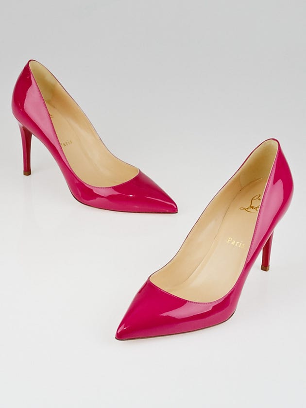 Christian Louboutin Grenadine Patent Leather Pigalle 85 Pumps Size 7.5/38