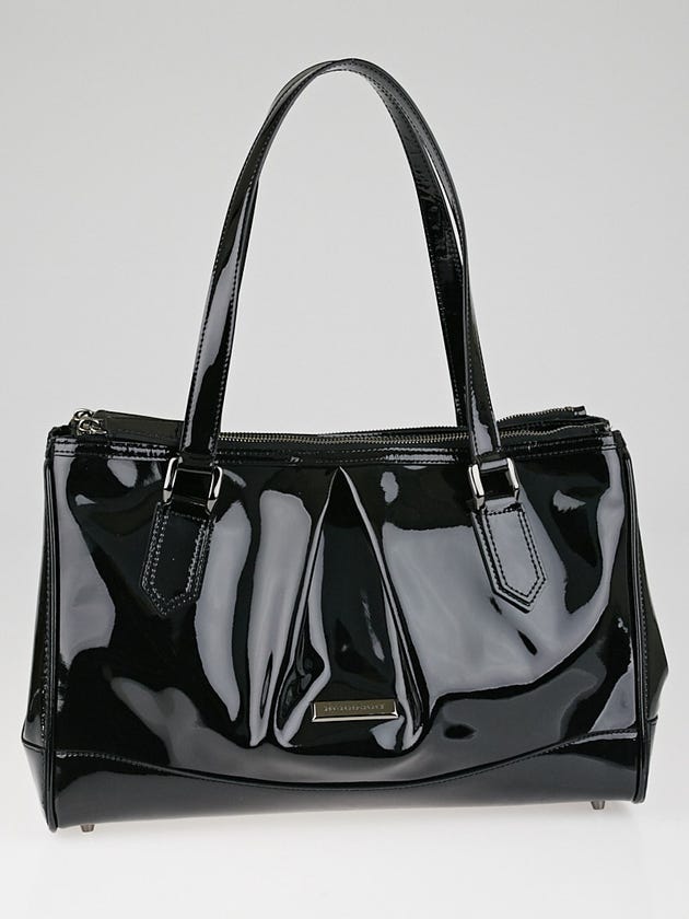 Burberry Black Patent Leather Melbury Tote Bag