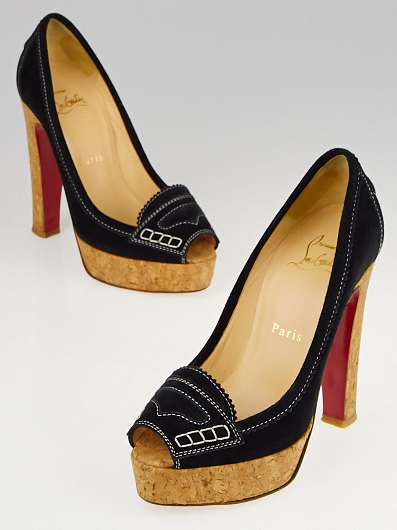 Christian louboutin hotsell cork pumps