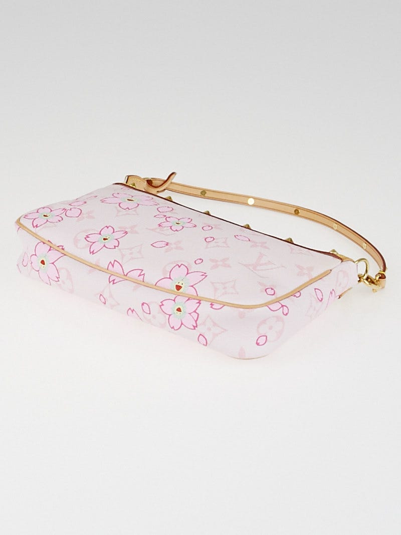 Louis Vuitton Limited Edition Pink Cherry Blossom Accessories Pochette Bag  - Yoogi's Closet