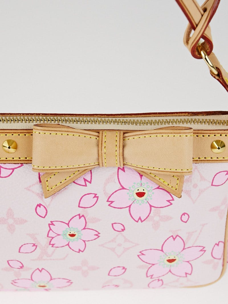 LOUIS VUITTON Louis Vuitton Cherry Blossom Monogram Canvas Pink Ladies  Bracelet