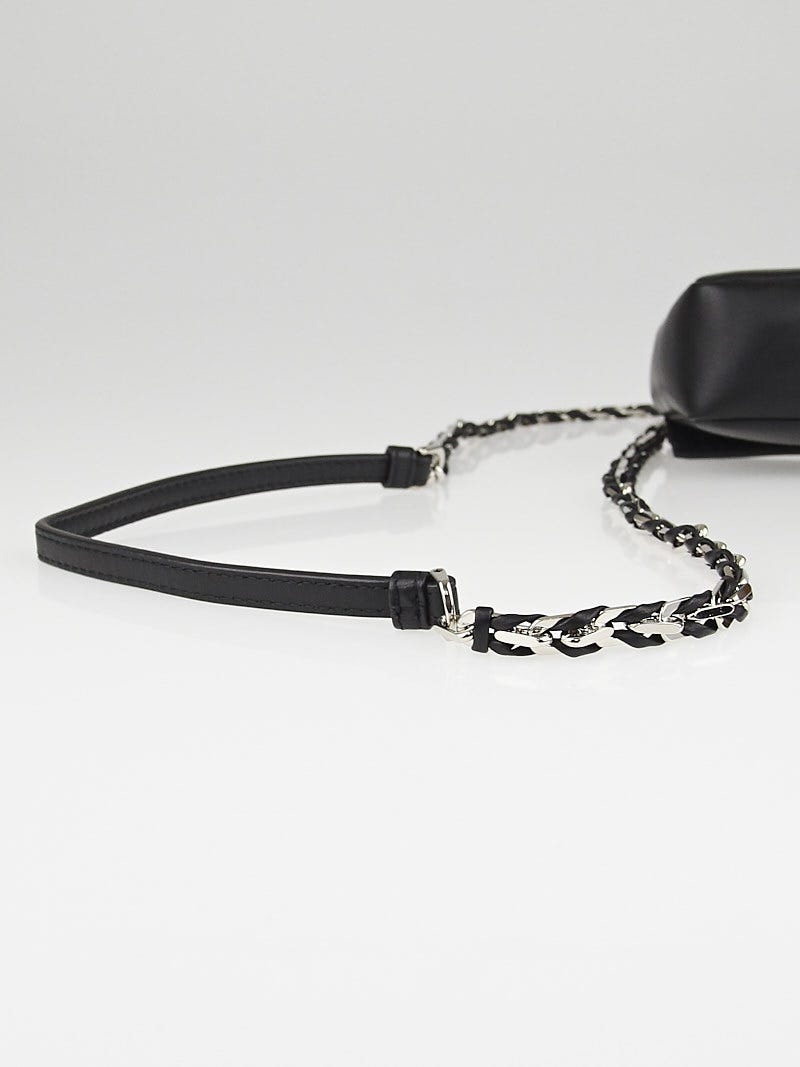 Fendi Black Nappa Leather Mini Be Baguette Bag - 8M0315