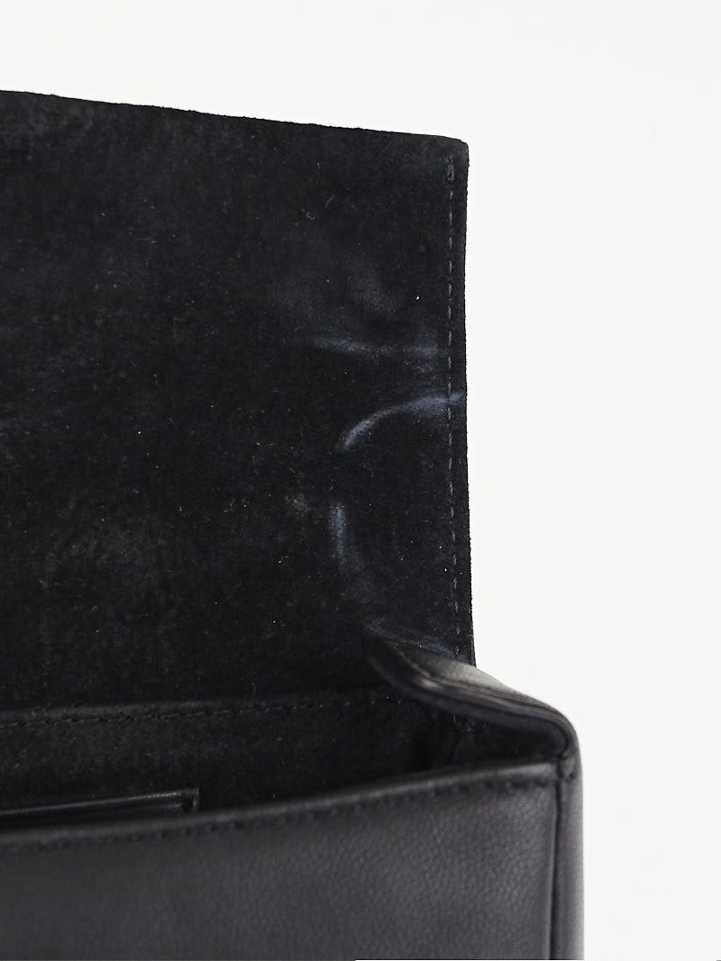 Fendi Black Nappa Leather Mini Be Baguette Bag - 8M0315