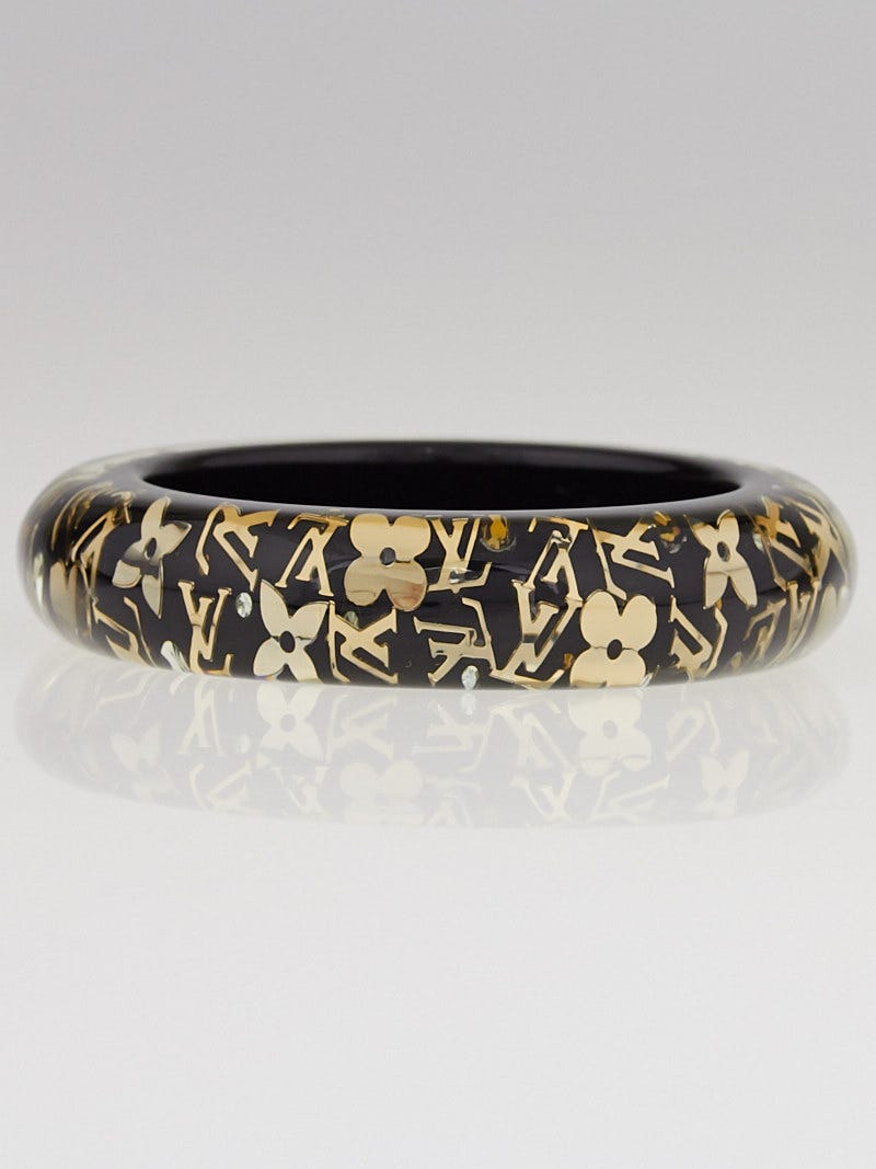 Louis Vuitton Black Resin Monogram Inclusion GM Bracelet