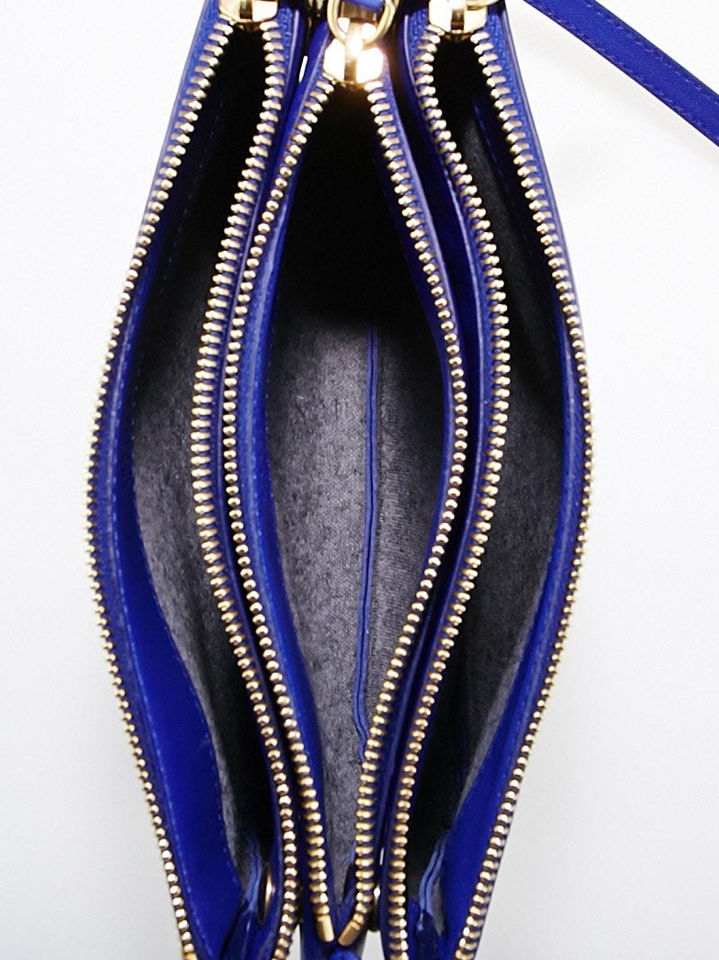 Celine Indigo Lambskin Leather Trio Crossbody Bag | Yoogi's Closet