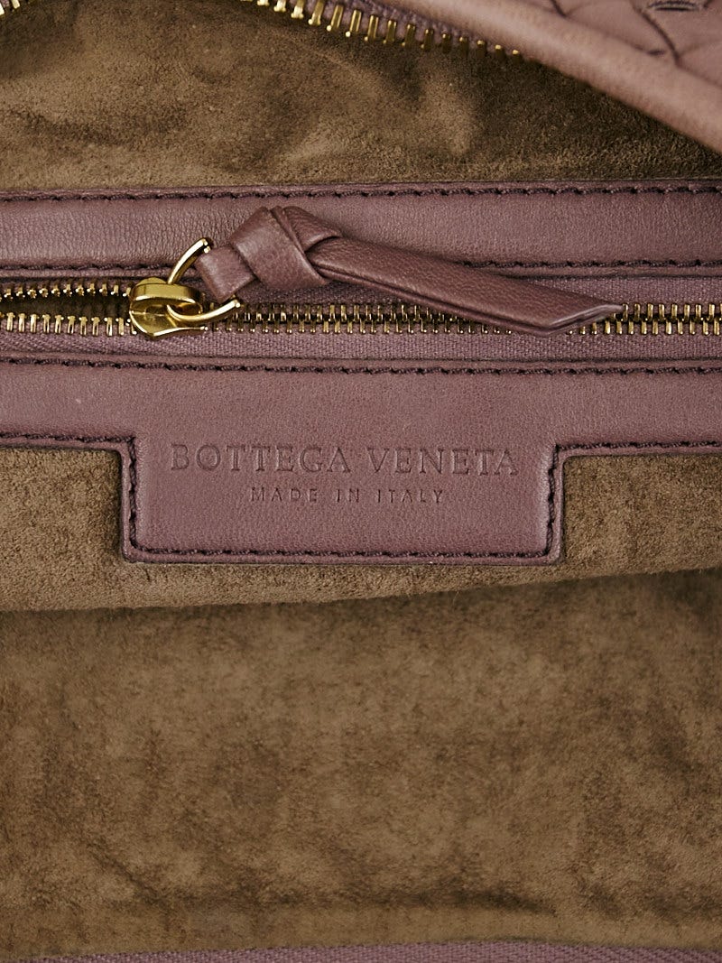 Bottega Veneta Lilac Intrecciato Woven Nappa Leather Large Veneta Hobo Bag  - Yoogi's Closet