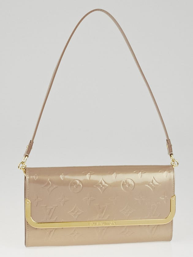 Louis Vuitton Beige Poudre Monogram Vernis Rossmore MM Clutch Bag 