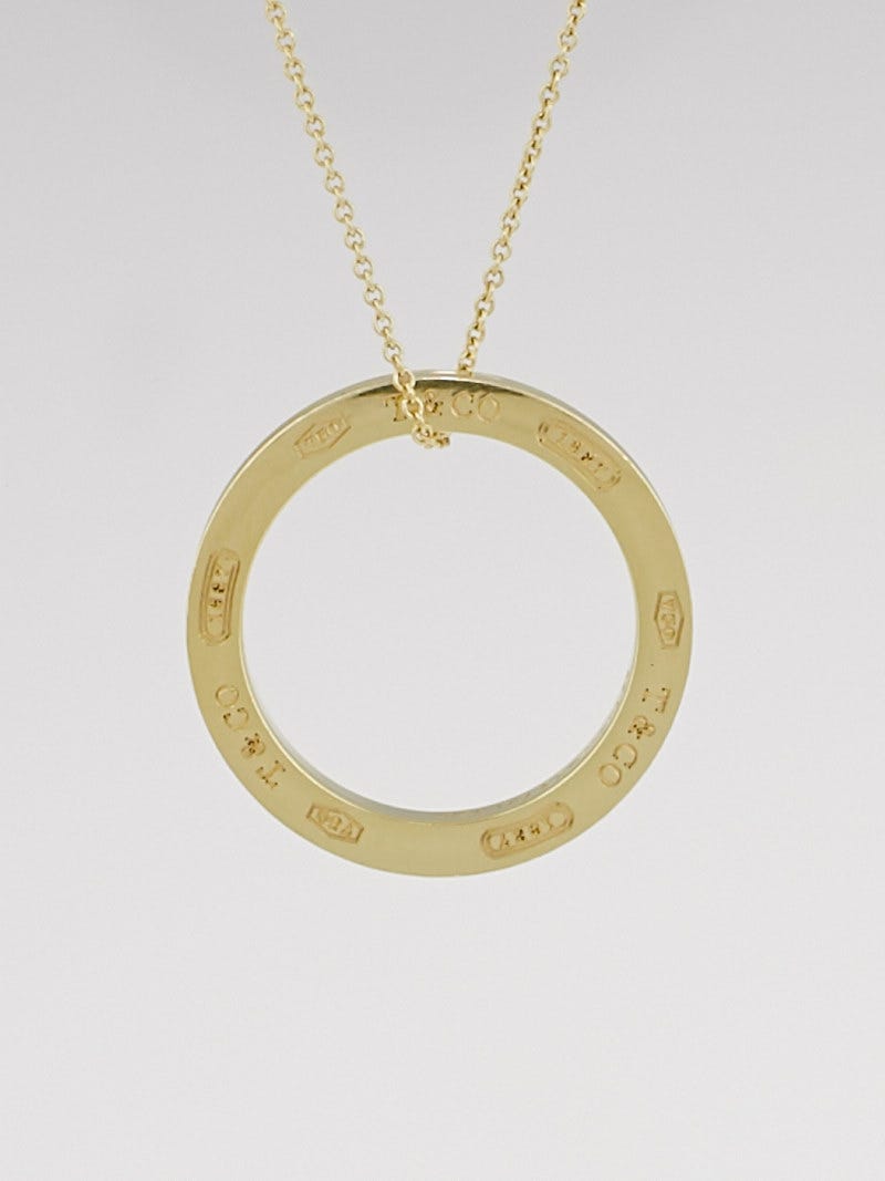 18k Gold 1837 Circle Pendant 