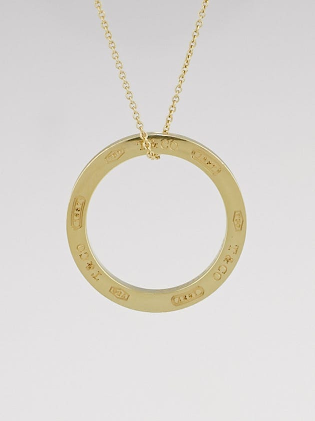 Tiffany & Co. 18k Gold 1837 Circle Pendant