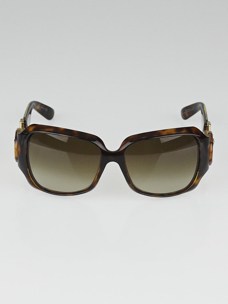 Gucci Tortoise Shell Frame Bamboo Horsebit Sunglasses -GG 2969/S