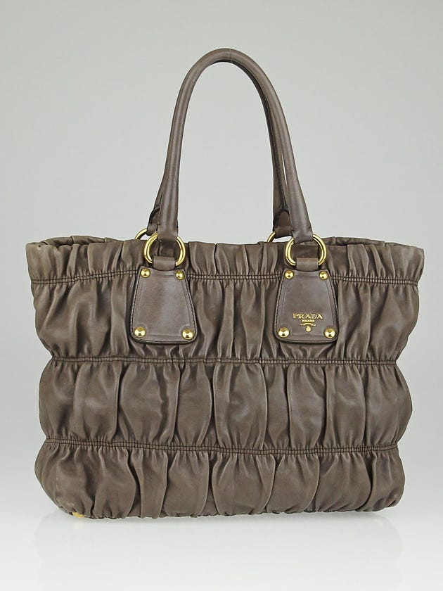Prada Light Brown Nappa Leather Gaufre Tote Bag