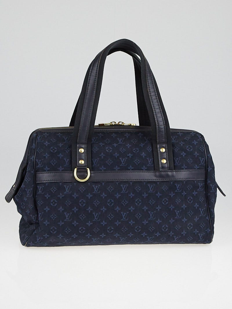 LOUIS VUITTON ジョセフィーヌ GM ネイビー Louis Vuitton Navy Blue Mini Lin Canvas Josephine GM Bag | Yoogi's
