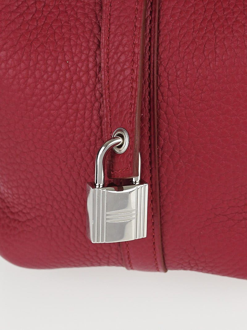 Hermes Rose Jaipur Clemence Leather Picotin Lock PM Bag - Yoogi's