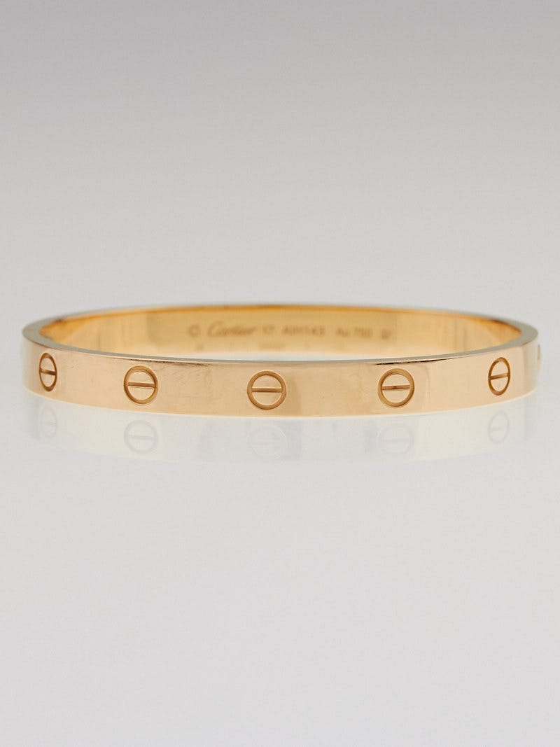 Cartier 18k Pink Gold LOVE Bracelet Size 17