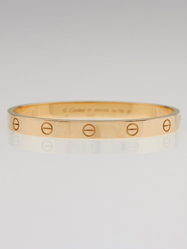 Cartier 18k Pink Gold LOVE Bracelet Size 17