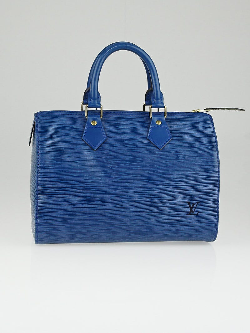 Louis Vuitton Toledo Blue Epi Leather Speedy 25 Bag