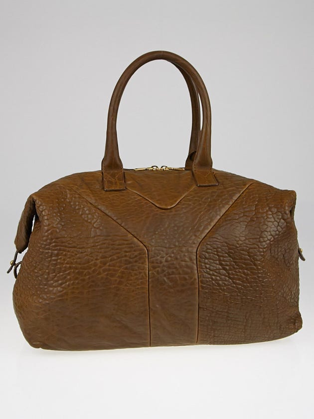 Yves Saint Laurent Taupe Leather Easy Y Zip Tote Bag