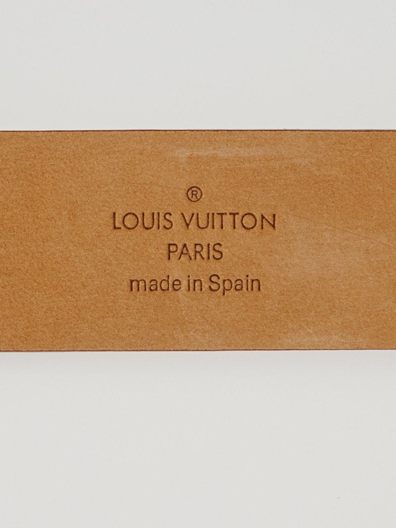 Louis Vuitton Belt LV Initials Monogram Multicolore Blanc White in Leather  with Brass - US