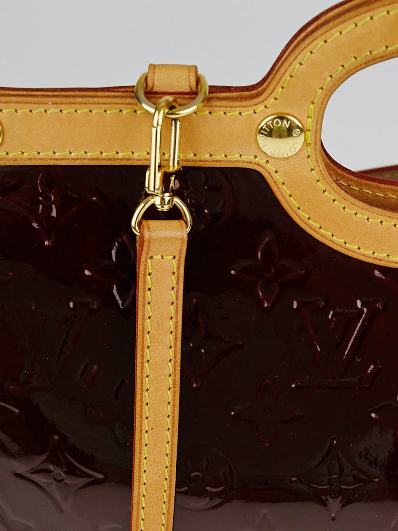 Authentic Louis Vuitton Vernis Roxbury Drive Maroon Amarante LV Leather  Purse