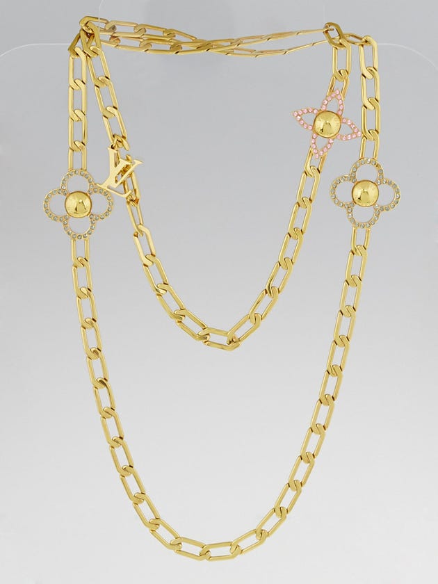Louis Vuitton Multicolor Swarovski Crystal Flower Power Sautoir Necklace