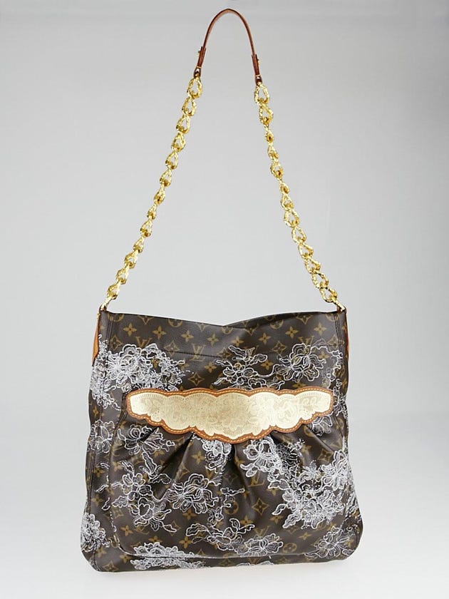 Louis Vuitton Limited Edition Silver Dentelle Fersen Bag