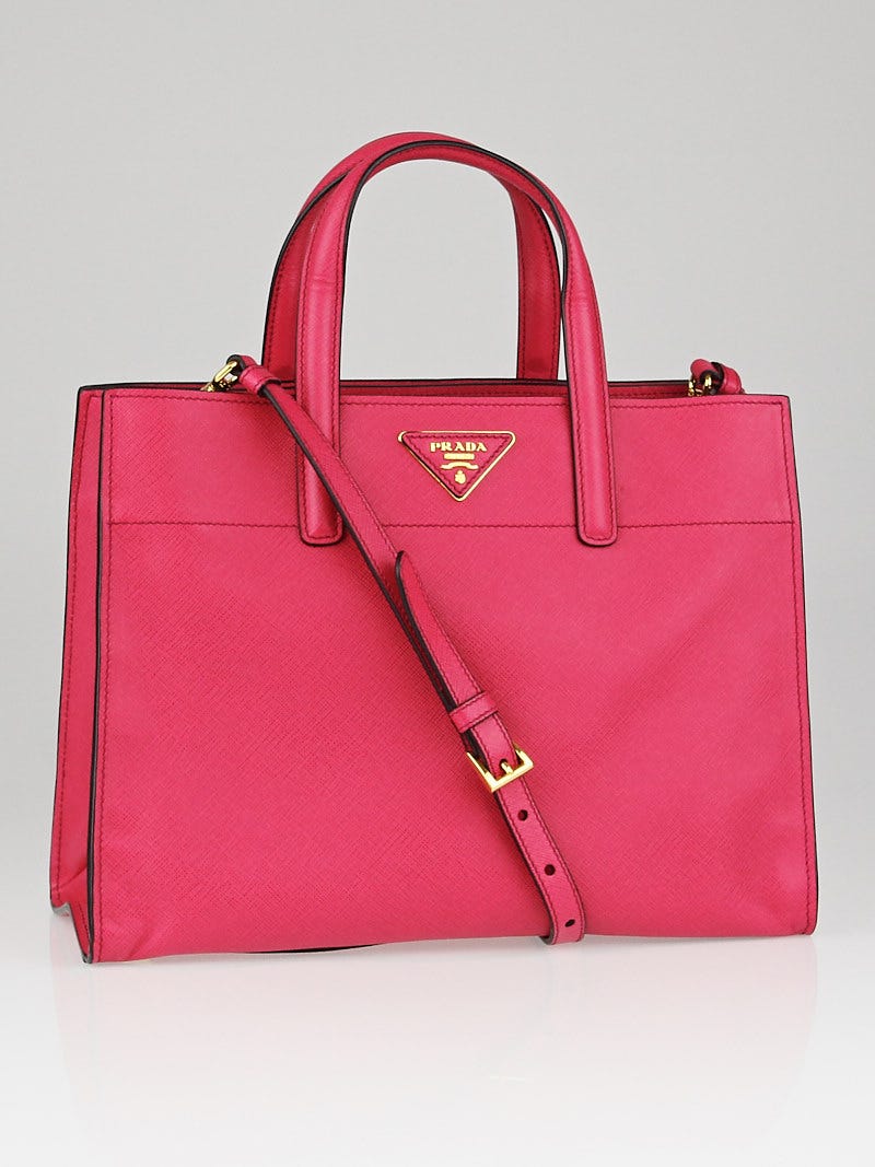 Prada Peonia Saffiano Soft Leather Tote Bag BN2606 - Yoogi's Closet