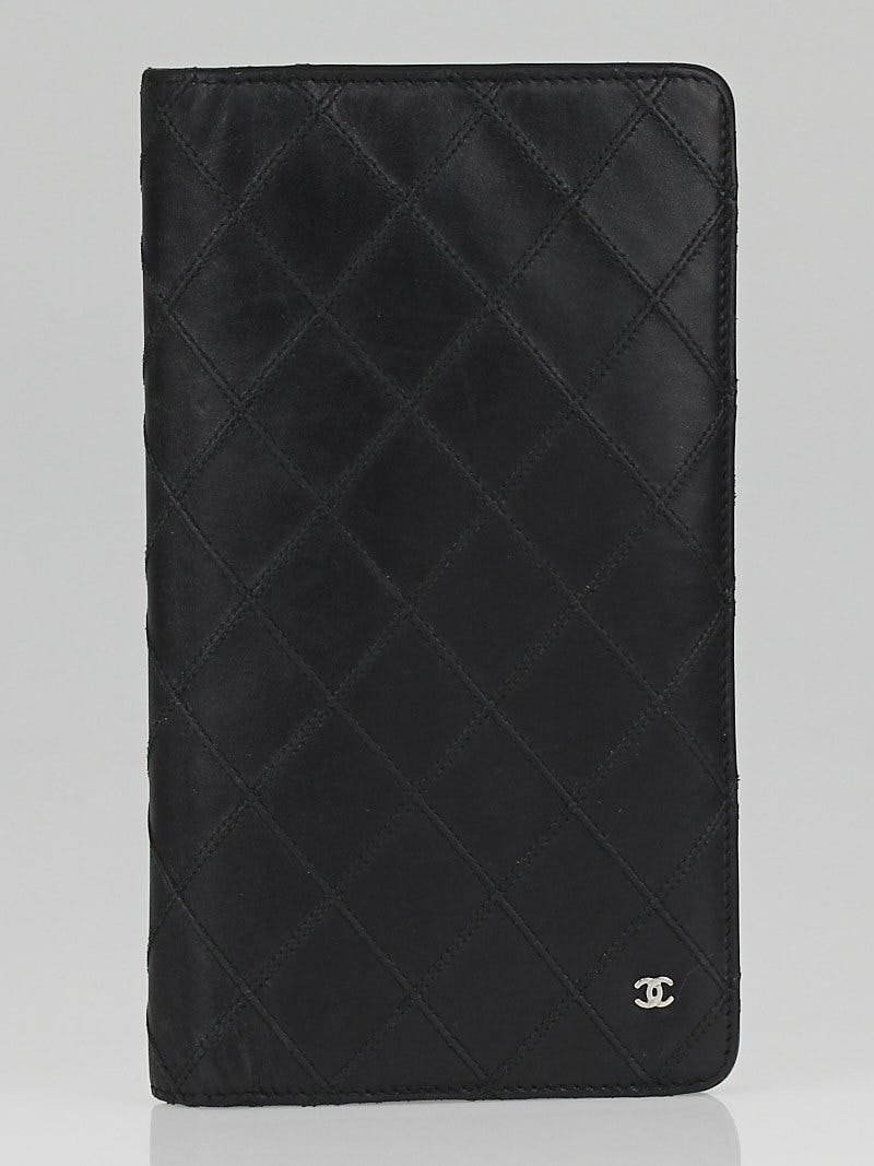Chanel Black Quilted Leather L-Yen Flap Wallet
