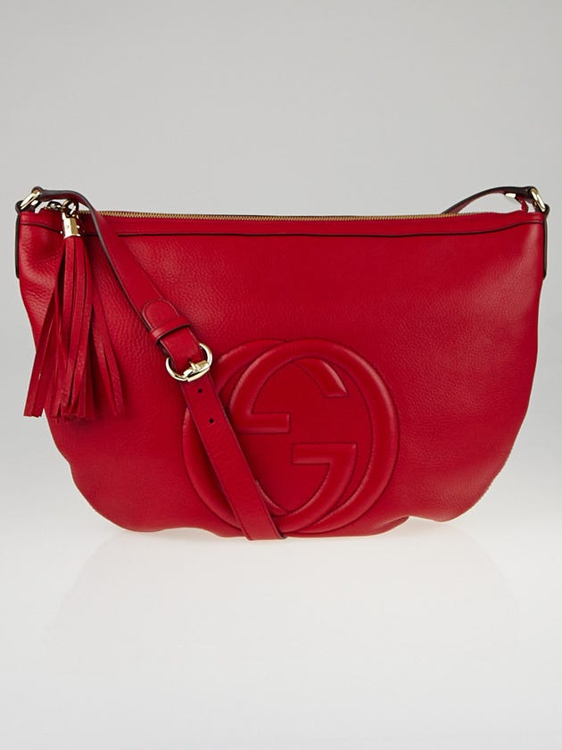 Gucci Tabasco Pebbled Leather Soho Messenger Bag