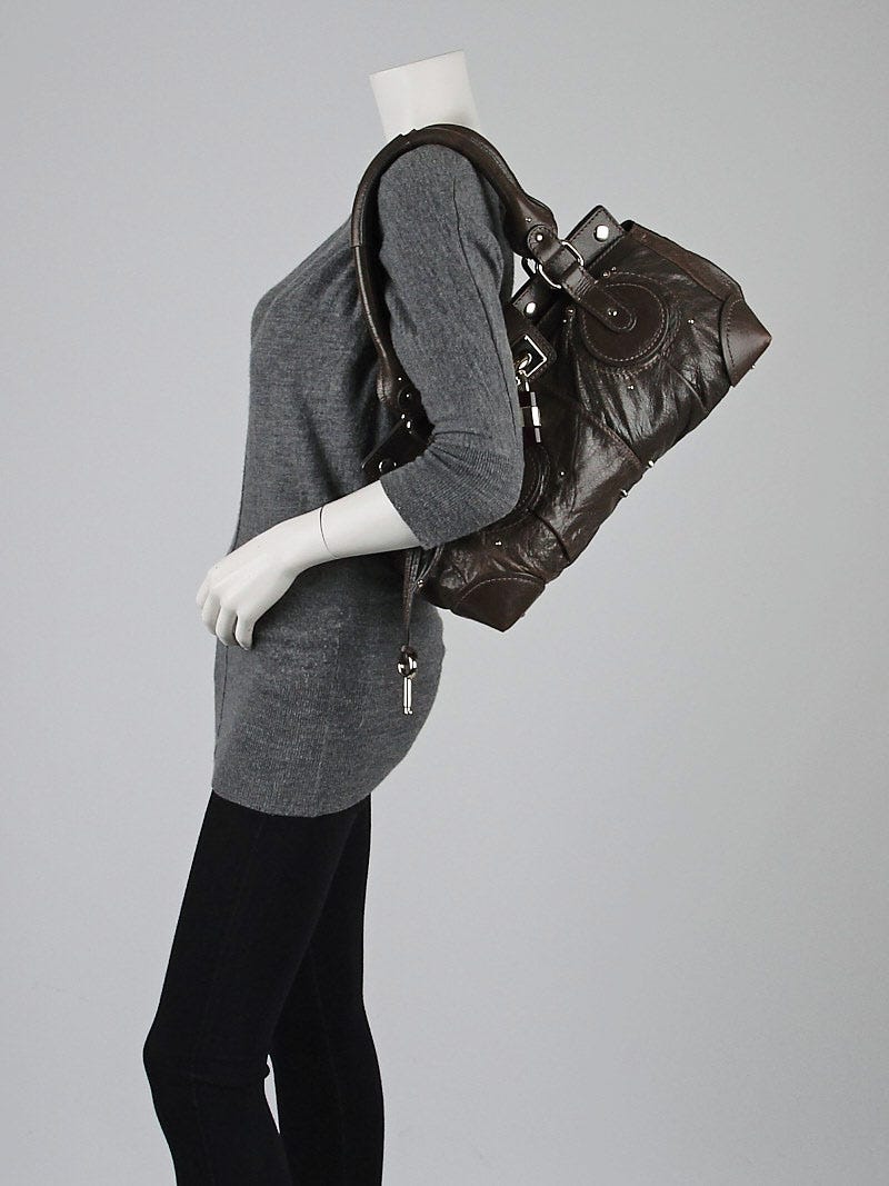 Chloe Moka Leather Plexo Paddington Medium Satchel Bag | Yoogi's