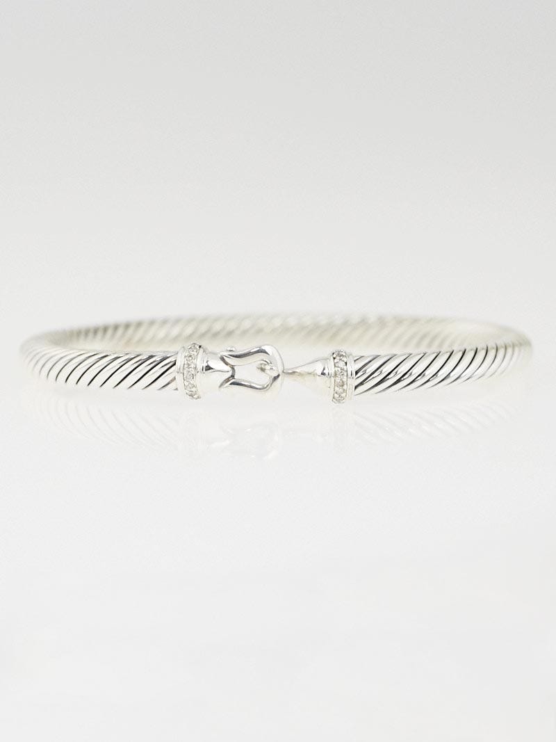 David yurman diamond buckle on sale bracelet